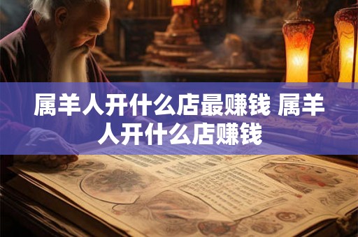 属羊人开什么店最赚钱 属羊人开什么店赚钱