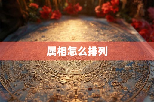 属相怎么排列