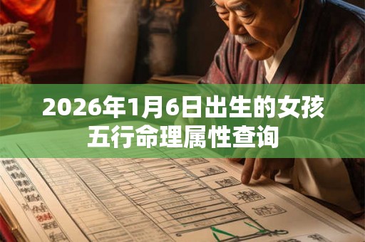 2026年1月6日出生的女孩五行命理属性查询
