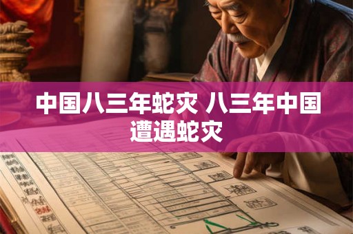 中国八三年蛇灾 八三年中国遭遇蛇灾
