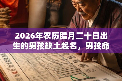 2026年农历腊月二十日出生的男孩缺土起名，男孩命运如何？