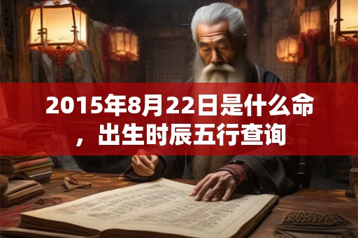2015年8月22日是什么命，出生时辰五行查询