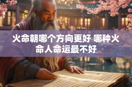 火命朝哪个方向更好 哪种火命人命运最不好