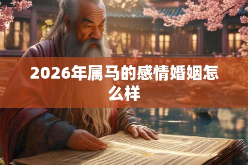 2026年属马的感情婚姻怎么样