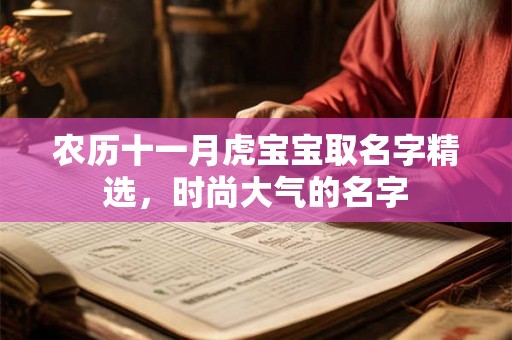 农历十一月虎宝宝取名字精选，时尚大气的名字
