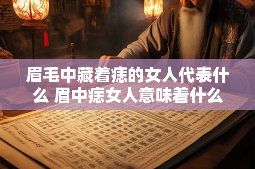 眉毛中藏着痣的女人代表什么 眉中痣女人意味着什么