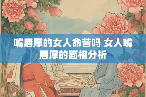 嘴唇厚的女人命苦吗 女人嘴唇厚的面相分析