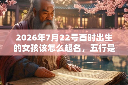 2026年7月22号酉时出生的女孩该怎么起名，五行是什么？