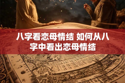 八字看恋母情结 如何从八字中看出恋母情结 八字看恋母情结 如何从八字中看出恋母情结