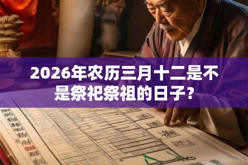 2026年农历三月十二是不是祭祀祭祖的日子? 2026年农历三月十二是不是祭祀祭祖的日子?