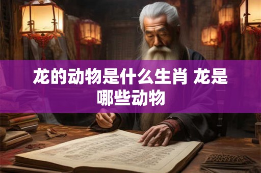龙的动物是什么生肖 龙是哪些动物