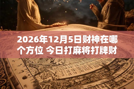 2026年12月5日财神在哪个方位 今日打麻将打牌财运方位