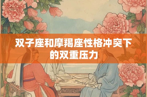 双子座和摩羯座性格冲突下的双重压力