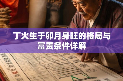 丁火生于卯月身旺的格局与富贵条件详解