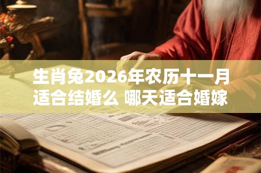 生肖兔2026年农历十一月适合结婚么 哪天适合婚嫁