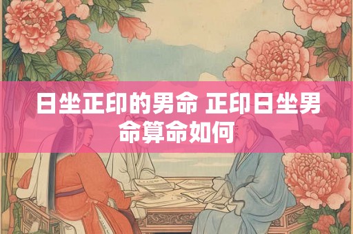 日坐正印的男命 正印日坐男命算命如何