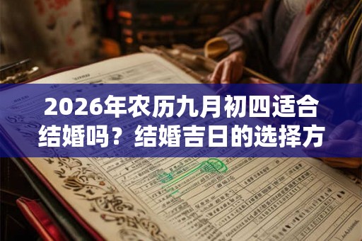 2026年农历九月初四适合结婚吗？结婚吉日的选择方法？