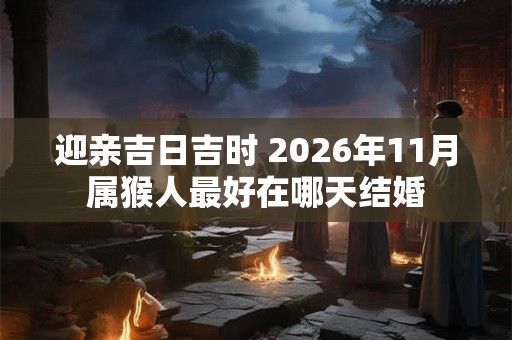 迎亲吉日吉时 2026年11月属猴人最好在哪天结婚