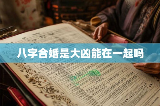 八字合婚是大凶能在一起吗 八字合婚是大凶能在一起吗