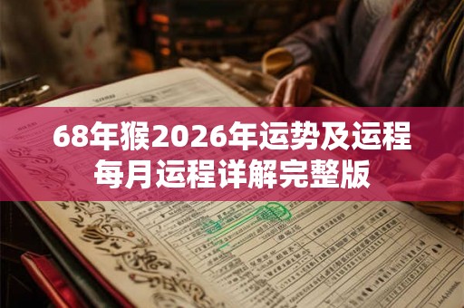 68年猴2026年运势及运程每月运程详解完整版 68年猴2026年运势及运程每月运程详解完整版