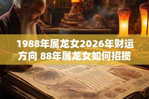 1988年属龙女2026年财运方向 88年属龙女如何招揽财气