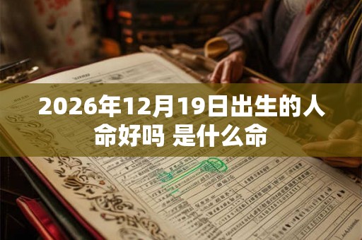 2026年12月19日出生的人命好吗 是什么命 2026年12月19日出生的人命好吗 是什么命