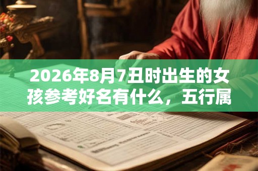 2026年8月7丑时出生的女孩参考好名有什么,五行属什么 2026年8月7丑时出生的女孩参考好名有什么,五行属什么