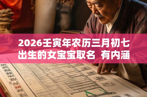 2026壬寅年农历三月初七出生的女宝宝取名 有内涵的 2026壬寅年农历三月初七出生的女宝宝取名 有内涵的