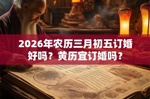 2026年农历三月初五订婚好吗？黄历宜订婚吗？