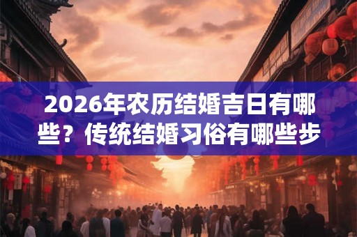 2026年农历结婚吉日有哪些？传统结婚习俗有哪些步骤？