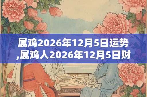 属鸡2026年12月5日运势,属鸡人2026年12月5日财运,生肖鸡2026年12月5日运势