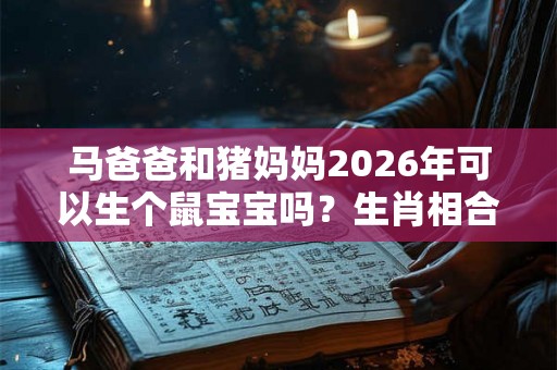 马爸爸和猪妈妈2026年可以生个鼠宝宝吗？生肖相合吗？