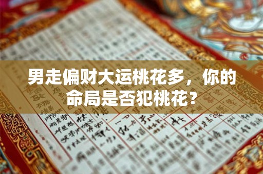 男走偏财大运桃花多,你的命局是否犯桃花? 男走偏财大运桃花多,你的命局是否犯桃花?
