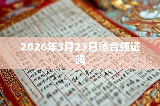 2026年3月23日适合领证吗