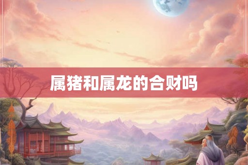 属猪和属龙的合财吗