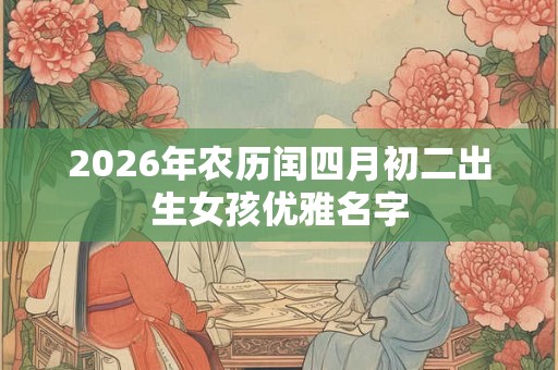2026年农历闰四月初二出生女孩优雅名字 2026年农历闰四月初二出生女孩优雅名字