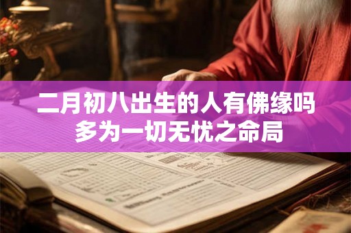 二月初八出生的人有佛缘吗 多为一切无忧之命局