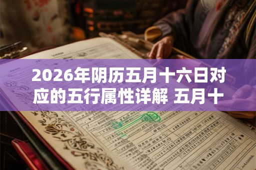 2026年阴历五月十六日对应的五行属性详解 五月十六是啥日子