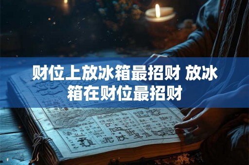 财位上放冰箱最招财 放冰箱在财位最招财