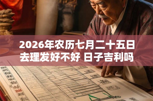 2026年农历七月二十五日去理发好不好 日子吉利吗