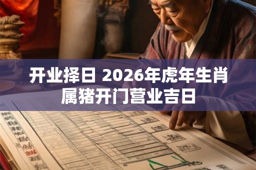 开业择日 2026年虎年生肖属猪开门营业吉日