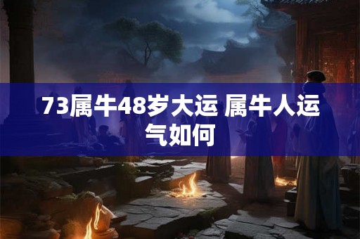 73属牛48岁大运 属牛人运气如何