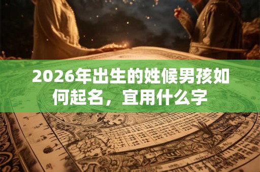 2026年出生的姓候男孩如何起名,宜用什么字 2026年出生的姓候男孩如何起名,宜用什么字