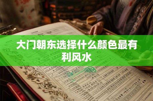 大门朝东选择什么颜色最有利风水