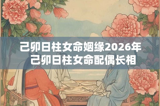 己卯日柱女命姻缘2026年 己卯日柱女命配偶长相 己卯日柱女命姻缘2026年 己卯日柱女命配偶长相