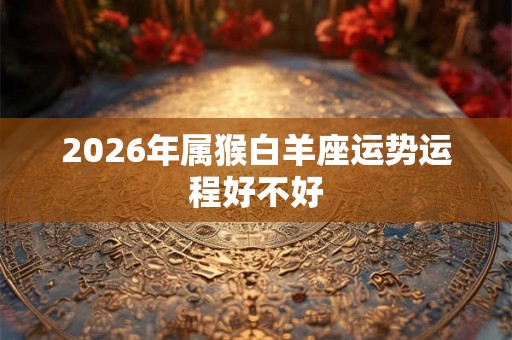 2026年属猴白羊座运势运程好不好