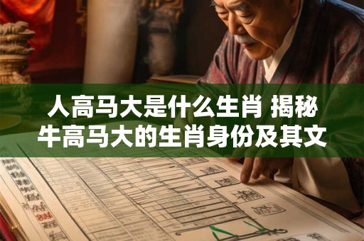 人高马大是什么生肖 揭秘牛高马大的生肖身份及其文化意义 人高马大是什么生肖 揭秘牛高马大的生肖身份及其文化意义