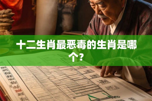 十二生肖最恶毒的生肖是哪个? 十二生肖最恶毒的生肖是哪个?
