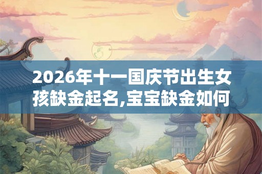 2026年十一国庆节出生女孩缺金起名,宝宝缺金如何补救？