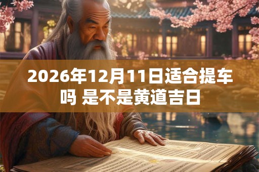 2026年12月11日适合提车吗 是不是黄道吉日